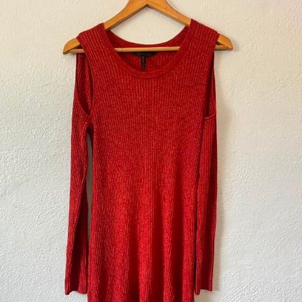 Bcbgmaxazria Women's Orange and Red Dress